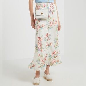Ralph Lauren Floral Maxi Skirt - White and Pink size 4